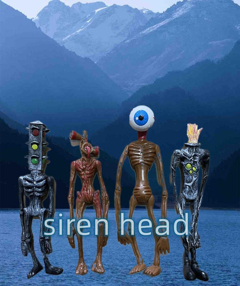 4 PCS Siren Head Toys - Siren Head Action Figure Monster Horror Models (Series-E)
