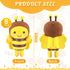 8 Pcs 5 Inch Stuffed Bees Plush Soft Toys, Realistic Cartoon Honey Bee Dolls for Birthday Party Decorations DIY (Vivid