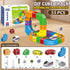 Set 3D 360 3-12 55PCS Electric Train for Kids, Infinity Racer Snap-Fit Cube Track Toy, DIY STEM Rail Cube Monorail