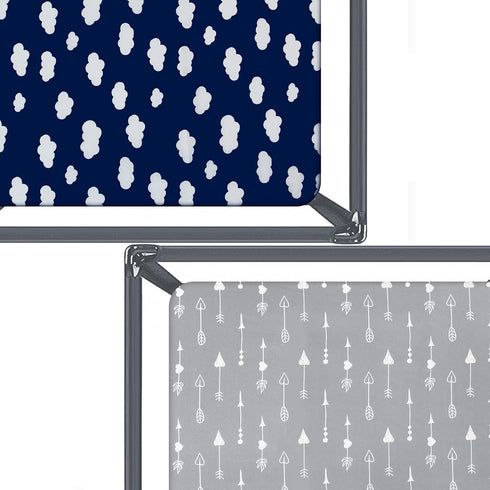 Pack 2 Pack Pack and Play Sheets Fitted, Playard Sheet Fits for Graco n Play Mattress, Mini Crib Sheets for Baby Boys