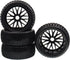 4PCS Treehobby Rubber RC Wheel Set, 112mm X 43mm with 17mm Hex Hub for 1/8 RC Buggy Off-Road Cars