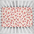 Cstdyfrv 52''x28'' Valentine's Day Cherry Baby Boys Girls Crib Sheets Pink Cherry Bows Love Heart Toddler Bed Sheets