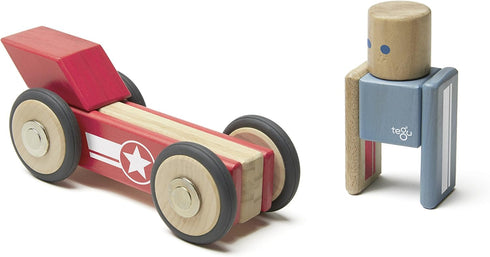 Tegu Daredevil Magnetic Wooden Block Set - 12 Pieces for Ages 1-99