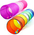 Kids Play Tunnel Tent - 2 Pack 6-ft Pop Up Crawl Tunnel Toy for Indoor & Outdoor Play, Rainbow & Pink Tunnels
