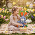 15 inch HollyHOME Bunny Stuffed Animal, Bunny Plush Toys, Cute Carrot Rabbit Easter Gift for Kids Girls Boys Navy Blue