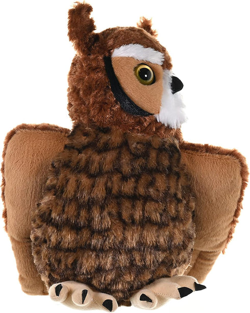 Wild Republic 12" Great Horned Owl Plush - Stuffed Animal Toy, Kids Gifts, Cuddlekins