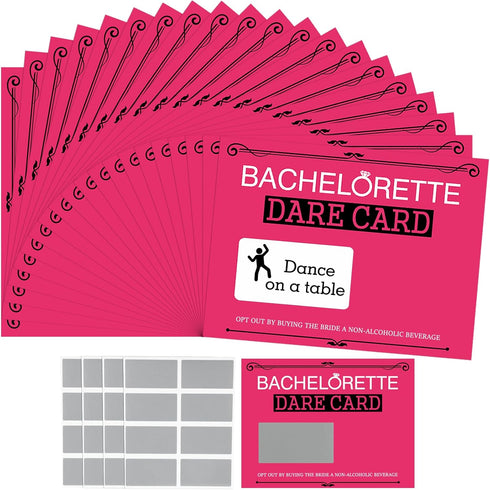 35 Pieces Girls Single Party Dare Cards, Scratch Off Activity Funny Dare Cards for Wedding Supplies