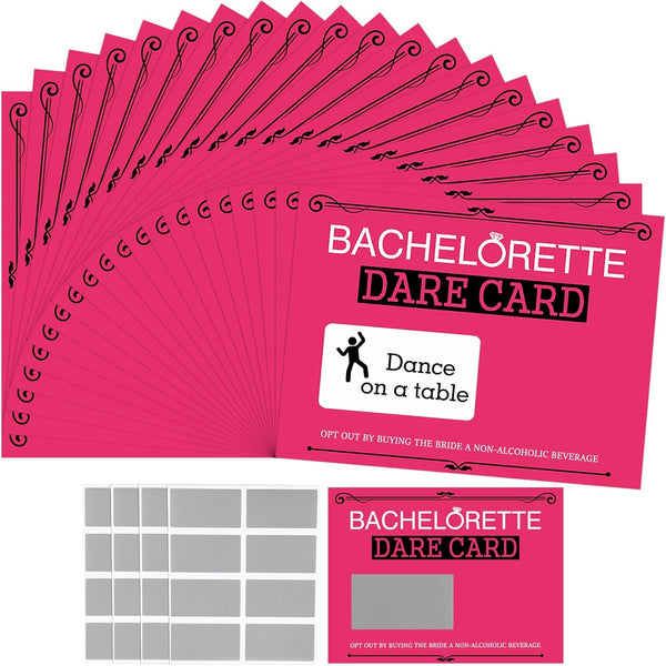 35 Pieces Girls Single Party Dare Cards, Scratch Off Activity Funny Dare Cards for Wedding Supplies