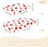 Mazeann 52" 28" 9" Red Ladybug Heart Crib Sheets Soft Breathable Fitted Cotton Baby Crib Sheets Mattress Cover for Girl