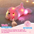 18'' WEWILL Light up Pink Puppy Dog LED Stuffed Animal with Colorful Night Light Glow Soft Plush Toy Gifts for Kids on