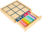 Wooden Sudoku Puzzles Board Game with Drawer, Colorful Math Brain Teaser Educational Desktop Game