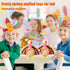 4 Pieces Plush Turkey Stuffed Animals, 8 Inch Soft Thanksgiving Bird Plush Toys, Fall Harvest Decorations (Pink)