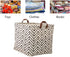 3 Pieces 13 Inch Square Storage Bin, Fabric Folding Storage Baskets with Handles, Organizer for Kid's Toy & Baby