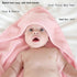 31.5"x31.5" 3 2PCS(Sakura Baby Hooded Bath Towel Ultra Absorbent Soft Coral Fleece, for Newborn Infant Toddler Up
