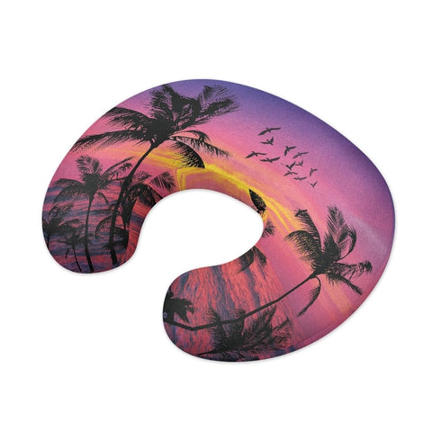 Forchrinse Hawaiian Palm Tree Red Sky Nursing Pillow Cover for Baby Boys Girls,Soft Breastfeeding Pillow Cover Infant