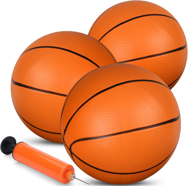 Mini Basketball for Indoor Mini Basketball Hoop, 7" Soft Rubber Replacement Basketballs Toy for Kids Adults, Pool Beach