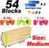 Ahuimeius 54 Piece Glow Tumble Tower Board Games, Glow in The Blacklight Tumble Tower, Indoor/Outdoor Board Game