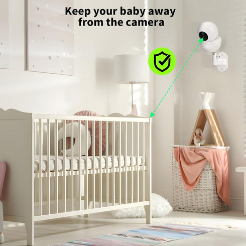 Baby Camera Wall Mount Compatible with Babysense V43/HDS2/V24R, Adjustable Baby Monitor Holder for Easy Installation