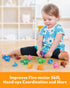 Coogam Numbers Matching Game 10PCS, 123 Counting Dinosaur Toys, Educational Montessori Learning Toys for Ages 2-4