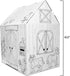 Easy Playhouse Barn - Kids Art & Craft for Indoor & Outdoor Fun, Decorate & Personalize Cardboard Fort, 32" X 26.5" X