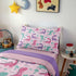 4 Set Sets Set Piece Toddler Dinosaur Bedding for Girls,Pink Dino Toddler Comforter Soft Bed Include Comforter,Fitted