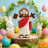13.4" Yelakey Jesus Plush Doll with Jointed Skeleton Jesus Plushie Poseable Jesus with Removable Accessories Easter