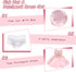 Doll Clothes and Accessories 3 Pc. Set includes Pink Skirt, Hat, White Underwear, Fashionable Dress Set for Baby Dolls