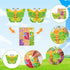 Hedeey 36 Packs Set, 36) Spring Butterflies Craft Kits for Kids,Make Your Own Butterfly Paper Craft Spring DIY Art