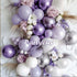 Pastel Purple White Balloon Arch Double Stuffed, Light Lavender Pearl Balloon Garland Kit with Metallic Lilac Silver