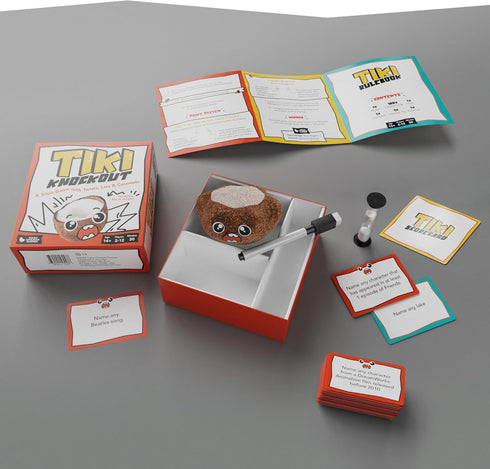 Tiki Knockout: Bluffing Trivia Game for Friends & Family – Team Building & Party Board Games for Victory Night