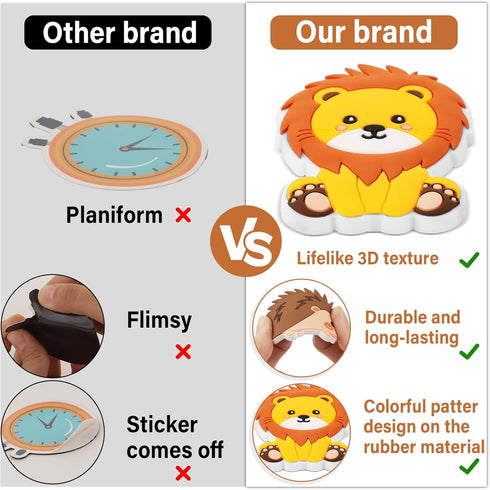 20PCS Rubber Fridge Magnets for Kids, Animals Refrigerator Magnets, Educational Magnetic Children Gift Learning Toy,