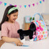 Toy Dog Plush Puppy - Boston Terrier with Floral Print Glam Bag for Kids 3 Years +