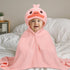 1-2, 2 Pack 50" 32" Set Toddler Bath Towels Age Soft Absorbent Animal Hooded Towel for Kids Girls, x Large Thick Baby