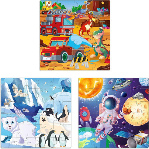 QUOKKA Magnet Puzzles for Toddlers 3 Years Old - 24 Pcs Travel Puzzles Games for Kids Ages 3-5
