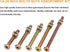binifiMux 100pcs 1/4-20" Baby Bed Crib Screws Hardware Replacement Kit, Crib Hardware Screws Barrel Nuts Replacement