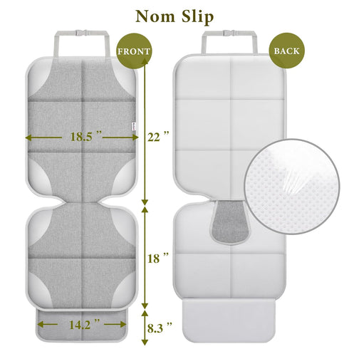600D Gray-2pcs) Meolsaek Car Seat Protector for Child Car Seat, Durable Fabric Waterproof Car Seat Cover with Thick Pad