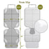 600D Gray-2pcs) Meolsaek Car Seat Protector for Child Car Seat, Durable Fabric Waterproof Car Seat Cover with Thick Pad