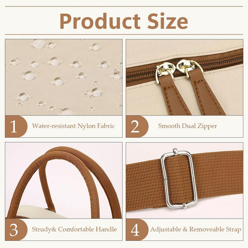 Mommy Diaper Bag Tote, Travel Baby Diaper Bag Purse with Stroller Clips, Hospital Baby Bag for Labor and Delivery