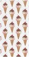 Jynexis Ice Cream White Brown Print Baby Crib Sheets, Cotton Fitted Crib Sheet,