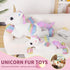 FFxiong 24 Inch Big Unicorn Stuffed Animal Plush Toy Pillow, Cute Soft Giant Unicorn with Rainbow Wings Large Doll