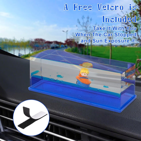 Anime Figure Merch Unsinkable Ship Model Boat in a Bottle BoxNon Sinking Acrylic Cruise Ship Fluid Drift Bottle Desk