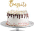 Gold Glitter Congrats Cake Topper, Graduation Party Decorations for 2022 High School/College/Senior