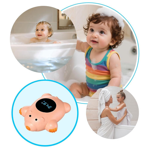 Generic Kids Bath Water Gauge | Digital Waterproof Accurate Safety - Bear Bath Water Meter for Child,for Boys Girls