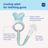 (2 Pack) MAM Mini Cooler Baby Teether with Clip Cooling Teething Rings for Teething Relief, Lightweight Easy-Grip