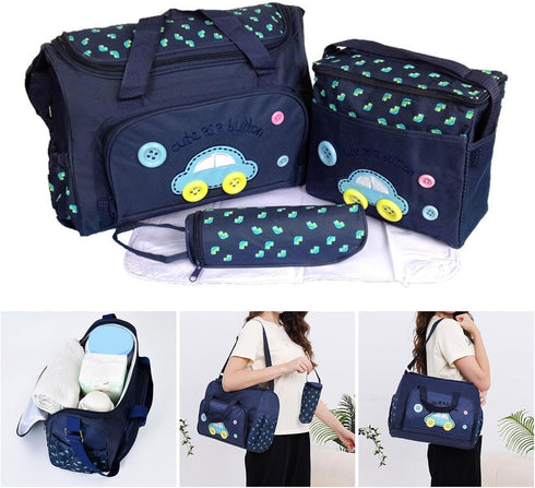 Ywmsfl 4Pieces Set Set Oxford Fabric Baby Diaper Bag Baby Diaper Ideal For Travel Shopping Or Walks Multifunctional