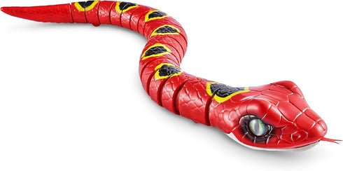 3 7150A Robo Alive Slithering Snake Series Red by ZURU Battery-Powered Robotic Light Up Reptile Toy That Moves (Red)