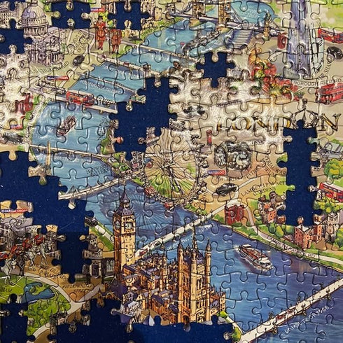 London Landmarks 1000 Piece Jigsaw Puzzle | Sustainable Premium 100% Recycled Board | Great Gift for Adults | Gibsons