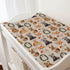 Cute Woodland Animals Changing Pad Covers, Bear Raccoon Deer Rabbit Floral Sheets for Boys Girls, 32"x16"