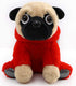 Pug Devil Stuffed Animal, Plushies Dog in Devil Costume, Funny Plush Toys for Kids, 12 Inch