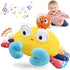 Infowush Baby Toys 6-12-18 Months - Musical Crawling Crab Plush Toy, Dancing